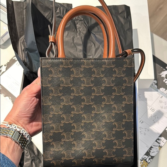 Celine Mini Bag Brown and Tan Monogram - Picture 2 of 6